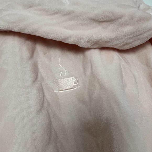 COFFEE SHOPPE Women's Spa-Day Short Hooded Wrap Robe NWT Size S/M - Picture 2 of 10